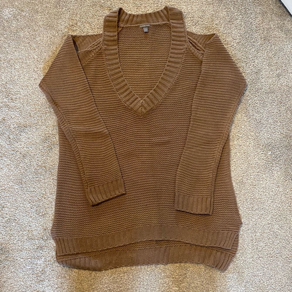 Cold shoulder sweater